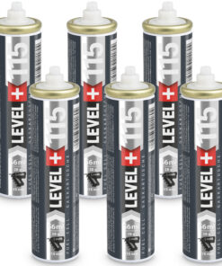 Gaskartusche 115mm Fuel Cell für gasbetriebene Setzgeräte Ersatzgas 6 Stk. LEVEL+115