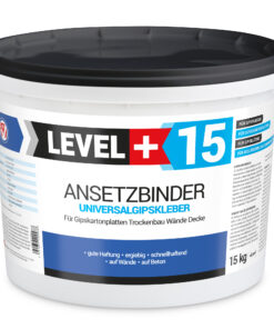 Gipskleber Ansetzbinder Kleber Innenbereich Riemchen Gips 15Kg LEVEL+15