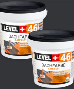 Dachfarbe elastische Sockelfarbe Dachlack UV-beständig Super Flex 3Kg Anthrazit LEVEL+ L+46
