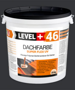 Dachfarbe elastische Sockelfarbe Dachlack UV-beständig Super Flex 25Kg Anthrazit LEVEL+ L+46