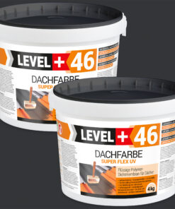 Dachfarbe elastische Sockelfarbe Dachlack UV-beständig Super Flex 8Kg Anthrazit LEVEL+ L+46