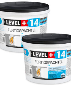 Fertigspachtel Spachtelmasse Finish Q1-Q4 Glätt Flächen Spachtelmasse 10+10Kg LEVEL+14