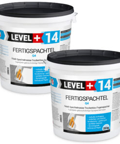 Fertigspachtel Spachtelmasse Finish Q1-Q4 Glätt Flächen Spachtelmasse 50Kg LEVEL+14