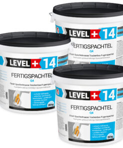 Fertigspachtel Spachtelmasse Finish Q1-Q4 Glätt Flächen Spachtelmasse 60Kg LEVEL+14
