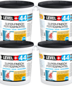 Super Finish Fertigspachtel Q1-Q4 Spachtelmasse Perfekt Glatt Weiß Innenbereich 100Kg LEVEL+44