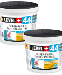 Super Finish Fertigspachtel Q1-Q4 Spachtelmasse Perfekt Glatt Weiß Innenbereich 10+10Kg LEVEL+44