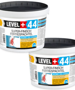 Super Finish Fertigspachtel Q1-Q4 Spachtelmasse Perfekt Glatt Weiß Innenbereich 5+5Kg LEVEL+44