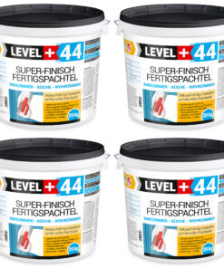 Super Finish Fertigspachtel Q1-Q4 Spachtelmasse Perfekt Glatt Weiß Innenbereich 80Kg LEVEL+44