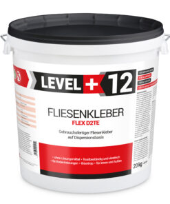 Fliesenkleber Fertigkleber Flexkleber weiß innen und außen Steinkleber Flex D2TE 20KG LEVEL+12