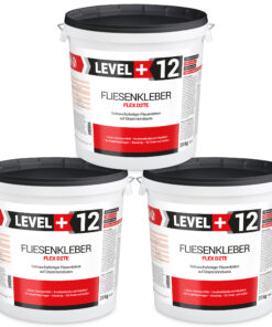 Fliesenkleber Fertigkleber Flexkleber weiß innen und außen Steinkleber Flex D2TE 60KG LEVEL+12