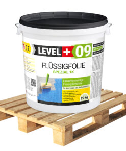 Dichtfolie 20Kg x 24 Balkon Dusche Elastische Flüssigfolie 480kg Palette LEVEL+09