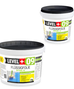 Flüssigfolie Spezial 1K Dichtfolie Abdichtfolie Abdichtung Balkon Keller Bad Dusche 5,5Kg LEVEL+09