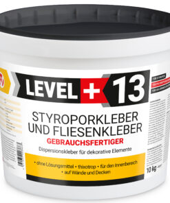 Styroporkleber  Korkkleber Renovieren Dispersionkleber Polymerbasis 10Kg LEVEL+13