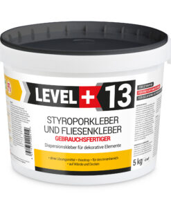 Styroporkleber  Korkkleber Renovieren Dispersionkleber Polymerbasis 5Kg LEVEL+13