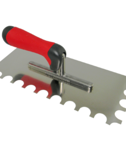 Glättekelle Halbrundzahnung 10x20x15mm für Fliesen Putz Griff 2K Edelstahl CT029