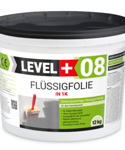 Flüssigfolie in 1K Dichtfolie Abdichtfolie Abdichtung Bad Dusche Küche 12Kg LEVEL+08