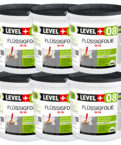 Flüssigfolie in 1K Dichtfolie Abdichtfolie Abdichtung Bad Dusche Küche 150Kg LEVEL+08