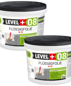 Flüssigfolie in 1K Dichtfolie Abdichtfolie Abdichtung Bad Dusche Küche 24Kg LEVEL+08
