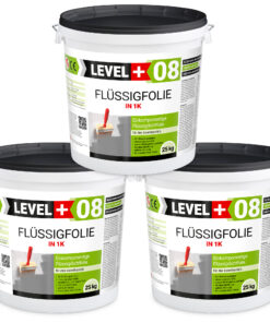 Flüssigfolie in 1K Dichtfolie Abdichtfolie Abdichtung Bad Dusche Küche 75Kg LEVEL+08