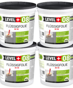 Flüssigfolie in 1K Dichtfolie Abdichtfolie Abdichtung Bad Dusche Küche 80Kg LEVEL+08