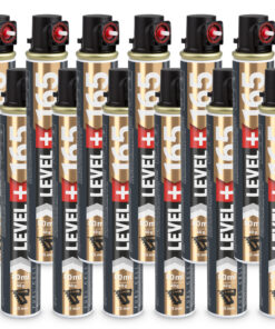 Gaskartusche 12 Stk. (Fuel Cell) Ersatzgas für Nagler 165mm, 80ml rot Ring LEVEL+165