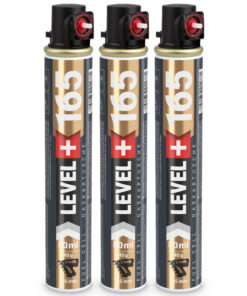 Gaskartusche 3 Stk. (Fuel Cell) Ersatzgas für Nagler 165mm, 80ml rot Ring LEVEL+165