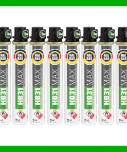 Gaskartusche für Nagler 8x 165mm | 80ml Fuel Cell Ersatzgas grün Ring HB31