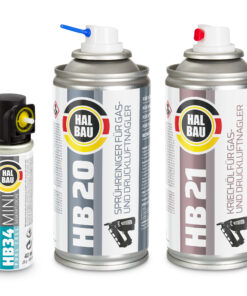 Naglersprühreiniger 150ml/HB20+Gasnagleröl 150ml/HB21 + 6St.Gaskartusche HB34