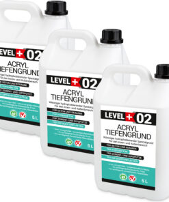 Tiefengrund Acryl Grundierung 15L Innen Außen Verfärbungsfrei Lösungsmittelfrei unter Farben Tapeten LEVEL+02