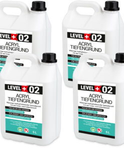 Tiefengrund Acryl Grundierung 20L Innen Außen Verfärbungsfrei Lösungsmittelfrei unter Farben Tapeten LEVEL+02