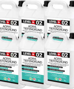 Tiefengrund Acryl Grundierung 30L Innen Außen Verfärbungsfrei Lösungsmittelfrei unter Farben Tapeten LEVEL+02