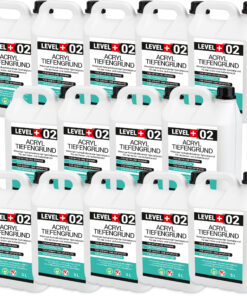 Tiefengrund Acryl Grundierung 70L Innen Außen Verfärbungsfrei Lösungsmittelfrei unter Farben Tapeten LEVEL+02