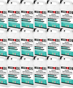 Tiefengrund Acryl Grundierung 90L Innen Außen Verfärbungsfrei Lösungsmittelfrei unter Farben Tapeten LEVEL+02