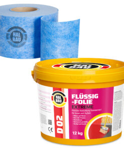 Dichtset Balkon Bad Abdichtung Flüssigfolie 12kg Dichtband Wasserdicht Set Aussen Innen H313