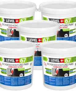 Bitumen Dickbeschichtung 1K Polystyrol 150L Fundamente Keller Abdichtung LEVEL+67