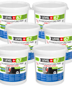 Bitumen Dickbeschichtung 1K Polystyrol 180L Fundamente Keller Abdichtung LEVEL+67