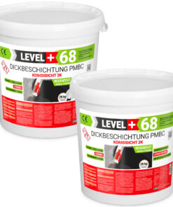Bitumen Dickbeschichtung 2K Fundamente Keller 56kg Garage Abdichtung LEVEL+68