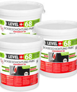Bitumen Dickbeschichtung 2K Fundamente Keller 84kg Garage Abdichtung LEVEL+68