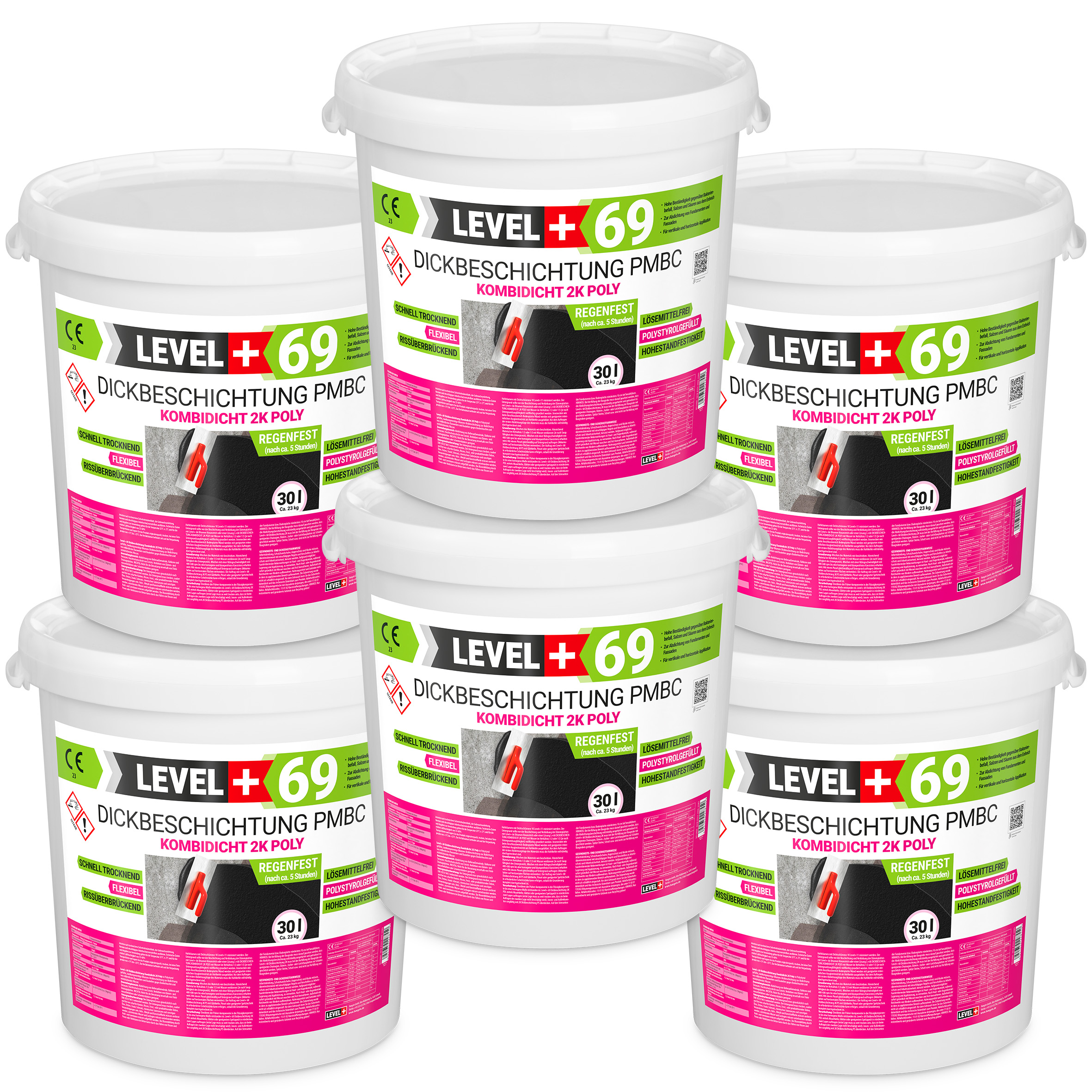 Bitumen Dickbeschichtung 2K Polystyren Keller Fundamente 180L Abdichtung LEVEL+69