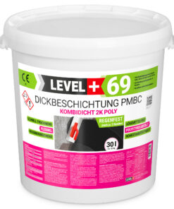 Bitumen Dickbeschichtung 2K Polystyren Keller Fundamente 30L Abdichtung LEVEL+69