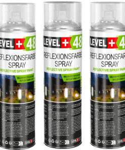 LEVEL+48 Reflektierende Spray 3St. 500ml, Leuchtende im Dunkel und im Infrarot Sprühfarbe Markierung Spray