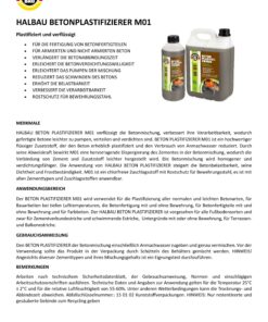 Alternative view of Betonverflüssiger 1L Plastifizierer Betonzusatzmittel Verzögerer Rostschutz für Bewehrungsstahl M01