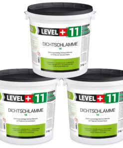 Dichtschlämme 1K Trockener Keller Treppe Abdichten Aussen Balkon 75Kg LEVEL+11