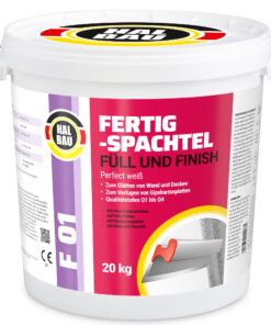 Fertigspachtel Füll Finish 20kg GK Fugenspachtel Innen Glätt Spachtel Weiß HALBAU F01