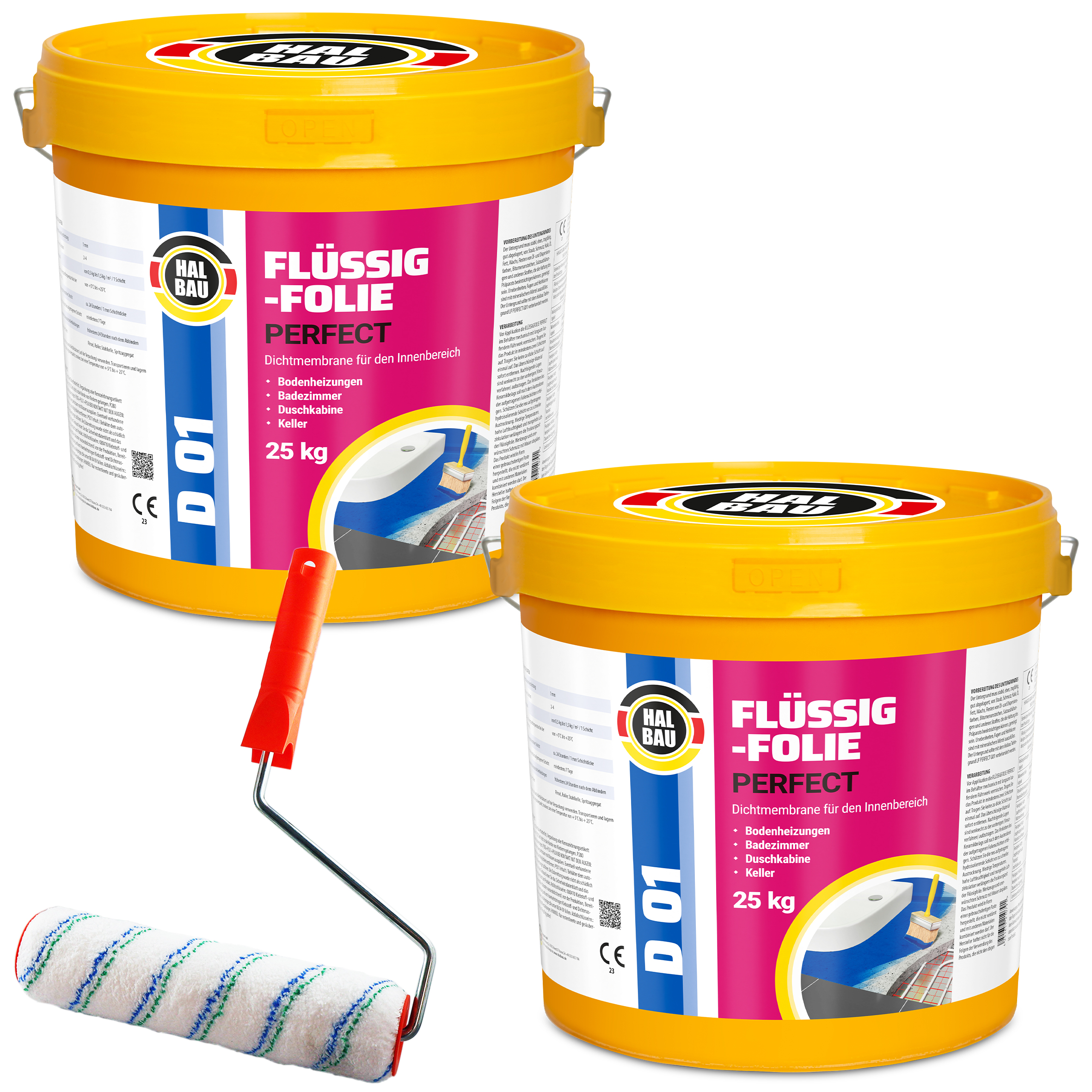 Flüssigfolie in 1K Dichtfolie Abdichtfolie Abdichtung Bad Dusche Küche