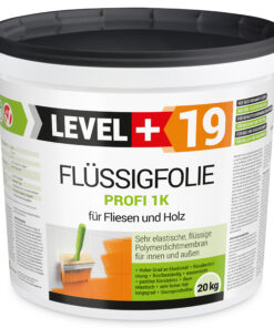 Flüssigfolie in 1K Dichtfolie Abdichtfolie Abdichtung Terassen Keller Bad Dusche 20Kg LEVEL+19