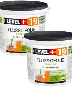 Flüssigfolie in 1K Dichtfolie Abdichtfolie Abdichtung Terassen Keller Bad Dusche 40Kg LEVEL+19