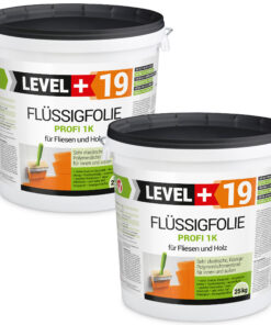 Flüssigfolie in 1K Dichtfolie Abdichtfolie Abdichtung Terassen Keller Bad Dusche 50Kg LEVEL+19