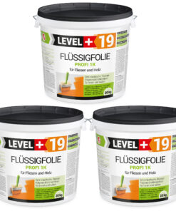 Flüssigfolie in 1K Dichtfolie Abdichtfolie Abdichtung Terassen Keller Bad Dusche 60Kg LEVEL+19