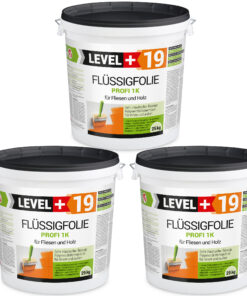 Flüssigfolie in 1K Dichtfolie Abdichtfolie Abdichtung Terassen Keller Bad Dusche 75Kg LEVEL+19